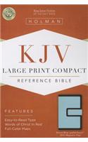 KJV Large Print Compact Reference Bible, Brown/Blue