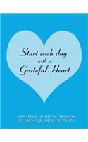 Grateful Heart Notebook 1/2 inch squares 120 pages