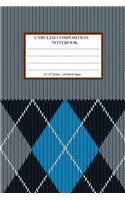 Unruled Composition Notebook. 120 Pages. Book size 6" x 9".: Beautiful Knitted Patterned Cover Pages.