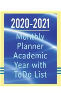 2020-2021 Monthly Planner Academic Year with ToDo List