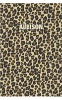 Allison: Personalized Notebook - Leopard Print (Animal Pattern). Blank College Ruled (Lined) Journal for Notes, Journaling, Diary Writing. Wildlife Theme Des