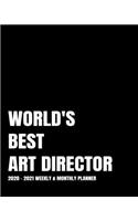 World's Best Art Director Planner: 2-Year 2020- 2021 Productivity Journal Daily / Weekly Monthly Dated Calendar Year Goal Setting Planner Organizer Tracker Planning Worksheets (Matte 