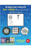Cut and Paste Activities for 2nd Grade (28 snowflake templates - easy to medium difficulty level fun DIY art and craft activities for kids): Arts and Crafts for Kids(39 Cut and Paste Activities for 2nd Grade)