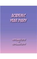 Academic Year Diary - 2018 to 2019: Sept 18- Sept 19 - Large 8.5x11 Week on Two Pages Diary