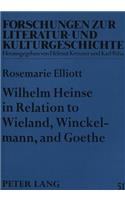 Wilhelm Heinse in Relation to Wieland, Winckelmann, and Goethe