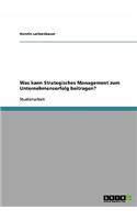 Was Kann Strategisches Management Zum Unternehmenserfolg Beitragen?