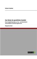 Das Skript als sprachliches Handeln: Eine Vergleichsstudie zu Vor- und Nachteilen verschiedener Darstellungsformen(German)