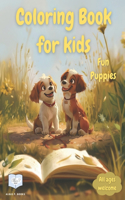 Cute Puppy Unique Designs Coloring Book for Kids Age 3-8