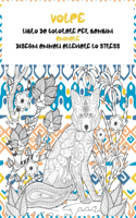 Libro da colorare per bambini - Disegni animali alleviare lo stress - Animale - Volpe