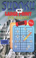 MDC Sudoku Large Print For Seniors - Vol.4: 100 Puzzles For Improving Brain Health - HARD Level - Vol.4(MDC Sudoku Club)