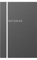 Notebook: Classic Grey Blank Lined Journal Notebook (6 x9 inches) - 110 Pages(7 Classic)