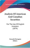 Analysis Of American And Canadian Securities