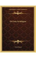 Of Unity in Religion