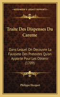 Traite Des Dispenses Du Careme