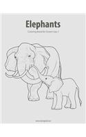 Elephants Coloring Book for Grown-Ups 1: (1 Elephants)