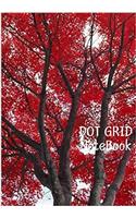 Red Leaves Dot Grid Notebook