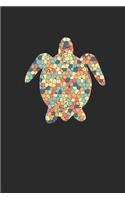 Turtle Mosaic: Blank Lined Notebook (6" x 9" - 120 pages) Animal Mosaic Themed Notebook for Daily Journal, Diary, Gift