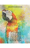 Parrot Sketchbook: blank journal-Blank sketchbook for drawing 8.5 x 11 inch 150 pages: Parrot Blank journal, Blank Sketchbook &blank notebook, sketch, Draw & Doodle & 