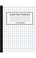 Graph Paper Notebook 1/2 inch squares