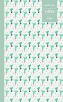 Cornell System Notes 110 Pages: Cactus Notebook for Professionals and Students, Teachers and Writers - Succulent Llama Pattern