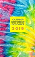 October, November, December 2019: 5" x 8" 126 page End of the Year Organization Dated Day Planner and Monthly Agenda 2019 Calendar With Year At A Glance 2019 and 2020 4th Qtr Plus 28