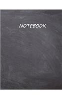 Notebook: Quote notebook, black background, 100 plain pages, large (8.5 x 11 inches)