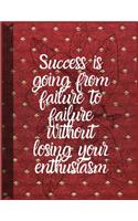 Success is going for failure to failure without losing your enthusiasm