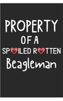 Property Of A Spoiled Rotten Beagleman: Lined Journal, 120 Pages, 6 x 9, Beagleman Dog Gift Idea, Black Matte Finish (Property Of A Spoiled Rotten Beagleman Journal)