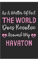 As A Matter Of Fact The World Does Revolve Around My Havaton: Lined Journal, 120 Pages, 6 x 9, Havaton Dog Gift Idea, Black Matte Finish (As A Matter Of Fact The World Does Revolve Around My Havaton Journal)