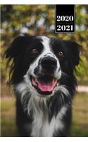 Border Collie Dog Calendar Week Planner 2020 / 2021 - Lovely Look: Pup Puppy Doggie Pet Owner Weekly Bullet Journal Notebook Diary in 6" x 9" Inch Pocket Size