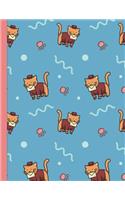 Bullet Style Dot Grid Journal: Mail Cat Theme 8.5"x 11" 150 page DIY Planner Paperback