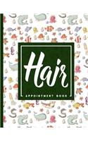 Hair Appointment Book: 6 Columns Appointment Agenda, Appointment Planner, Daily Appointment Books, Cute Sea Creature Cover