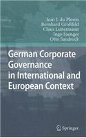 German Corporate Governance in International and European Context
