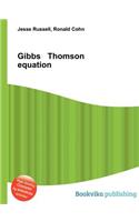 Gibbs Thomson Equation
