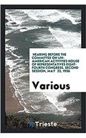 Investigation of the Unauthorized Use of United States Passports. Hearing