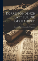 Korrespondenzblatt Für die Germaniker