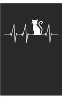 Cat Heartbeat Cat Notebook - Gift for Cat Lovers - Cats Journal