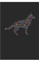 German Shepherd Journal - German Shepherd Notebook 'Word Cloud' - Gift for German Shepherd Lovers