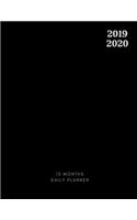 2019 2020 15 Months Black For Men Daily Planner