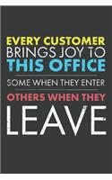Every Customer Brings Joy To This Office Some When They Enter Others When They Leave