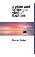 A Plain and Scriptural View of Baptism