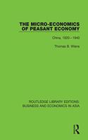 Micro-Economics of Peasant Economy, China 1920-1940