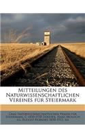 Mitteilungen Des Naturwissenschaftlichen Vereines Fur Steiermark Volume Jahrg.1907