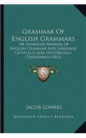 Grammar of English Grammars