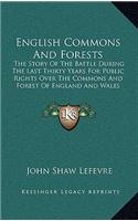 English Commons And Forests