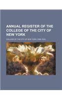 Annual Register of the College of the City of New York: (English)