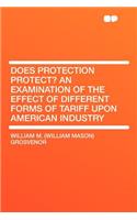 Does Protection Protect? an Examination of the Effect of Different Forms of Tariff Upon American Industry