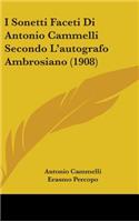 I Sonetti Faceti Di Antonio Cammelli Secondo L'autografo Ambrosiano (1908)