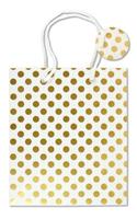 DLX Gift Bag Gold Dots