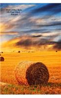 Field of Hay Bales 100 Page Lined Journal